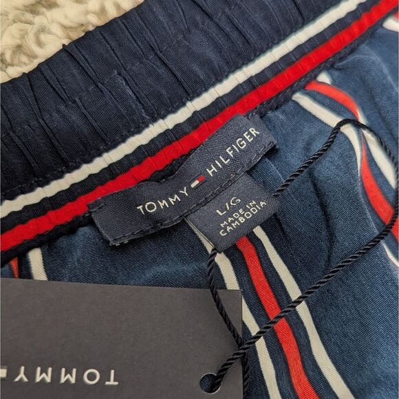 Tommy Hilfiger Womens Sz L A-Line Striped Pocketed Skirt Preppy Nautical Sporty - Picture 3 of 4